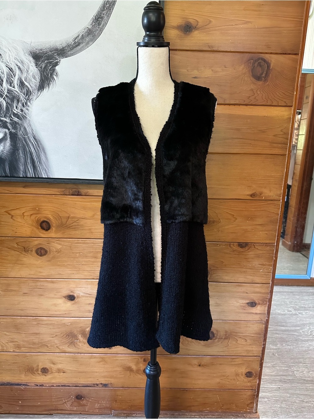 Style & Co. Faux Fur Long Vest